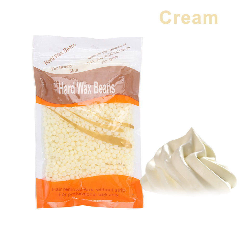 Cera de frijol cera de depilación cera de frijol cera dura nariz pelo cera de abejas sin papel cera sólida terapia frijol 100g cera dura transfronteriza frijol