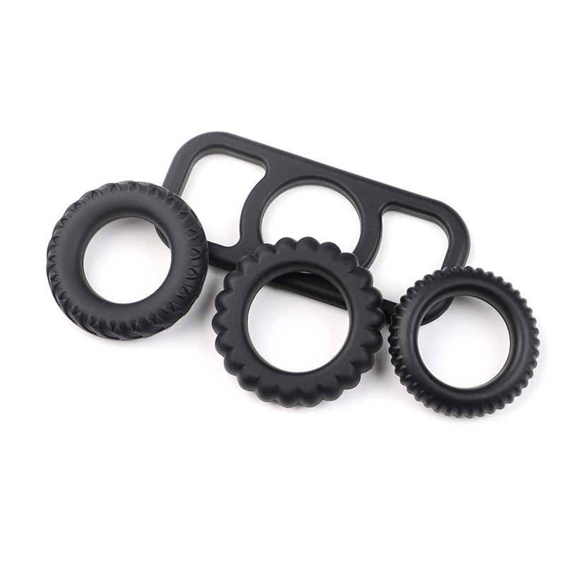Magic Lock Silicone Penis Ring Set with Desensitizing Granules for Delayed Ejaculation — detail image 8
