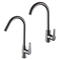 304 stainless steel brushed finish wash basin kitchen sink faucet stainless steel basin cold and hot water tap for home use