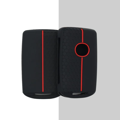Suitable for Mazda 3 new Angkesaila CX4 M3 next generation side glue dripping car key case (Static Rod/Key Bag) - black-red-line