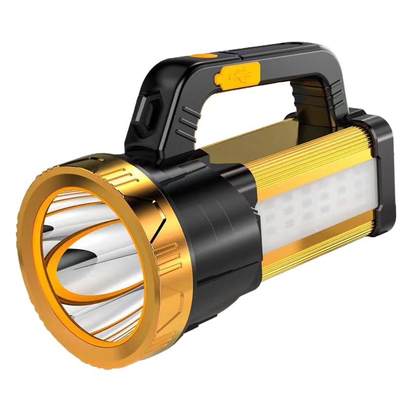 Super brillante luz portátil luz fuerte linterna recargable Super brillante iluminación al aire libre hogar portátil reflector patrulla lámpara de minero