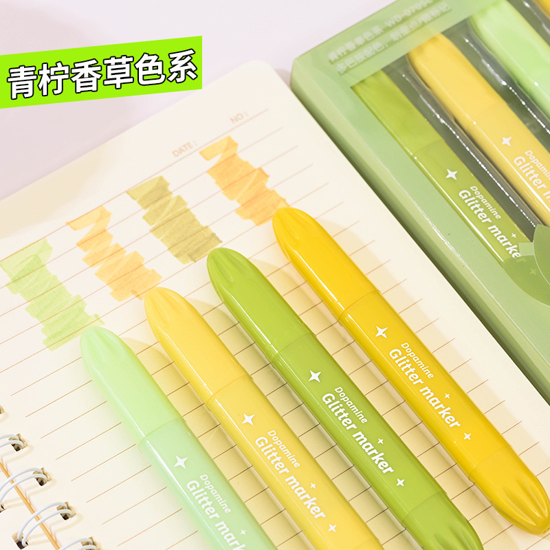 Nueva dopamina highlighter estudiante pintura graffiti pluma del diario dibujo color clave marca marcador en caja