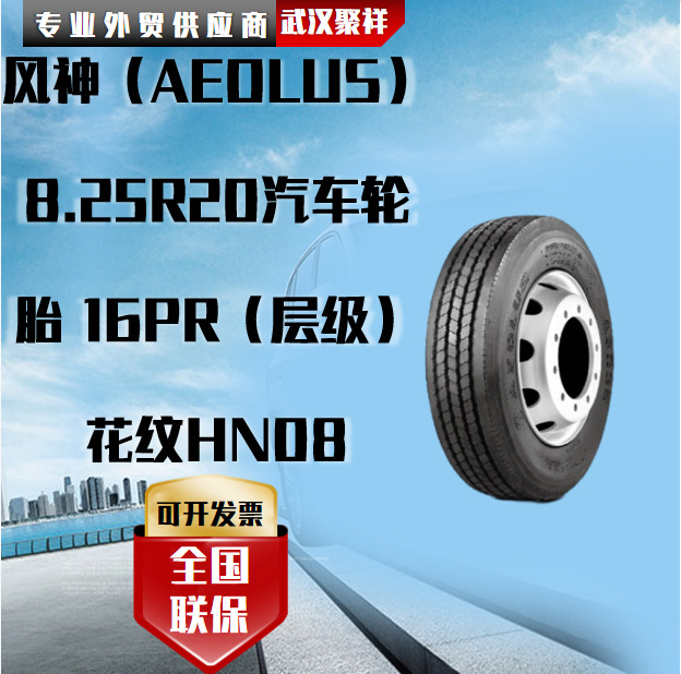 风神（AEOLUS）8.25R20汽车轮胎 16PR（层级）花纹HN08轮胎
