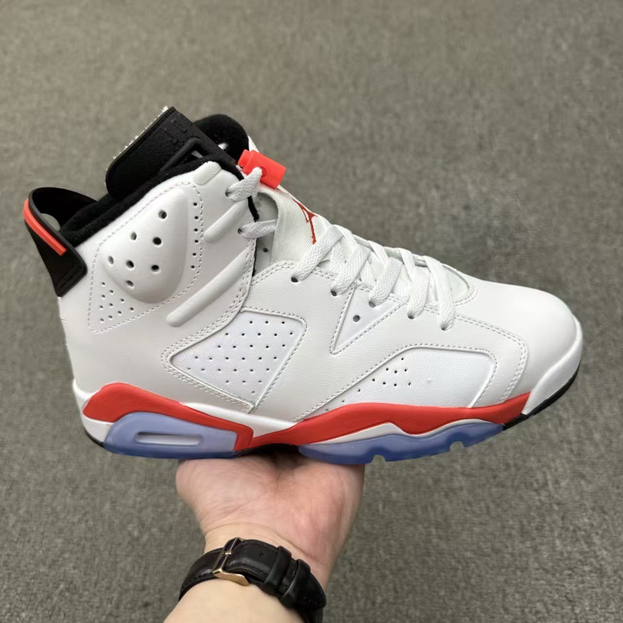 Zapatillas de Baloncesto de Caña Alta con Cámara de Aire AJ6, Cuero y Caucho, Amortiguación, para Deporte