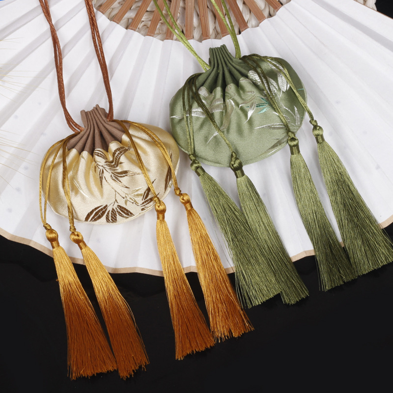 马年端午节礼品香囊挂件复古新中式香包古风空袋艾叶流苏刺绣荷包