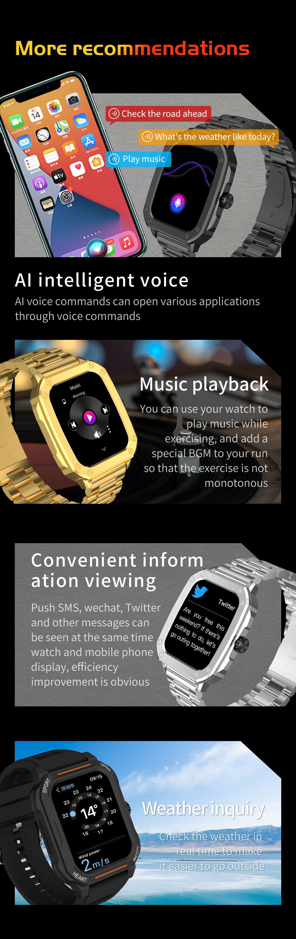 JS22PROMAX nutikell, Bluetooth-kõnede kompass Alipay võrguühenduseta kõnedega_voghion.com