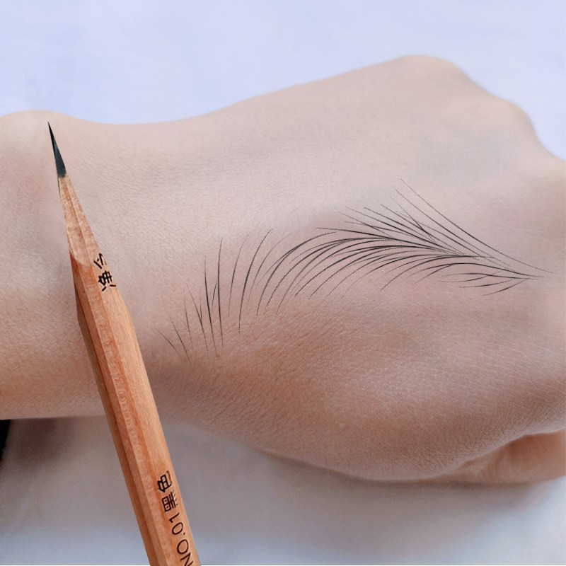 Original Wood Hard-Core Embroidery Machete Eyebrow Pencil Wild Eyebrow Line Stripes Embroidery Makeup Artist Special Waterproof, Sweat-Proof and Non-Fading