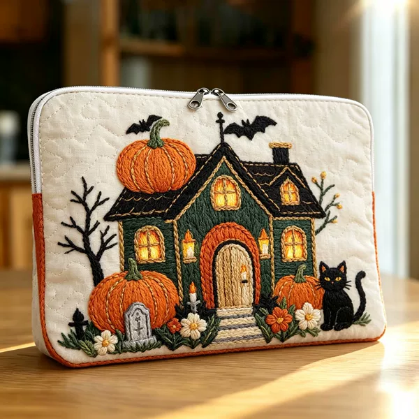 2026 Cross-Border Independent Station Amazon Halloween Fashion Quilted New Tablet Bag Digital Print Handbag