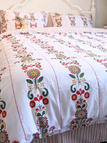 BB4C批发民族风撞色纯棉床上四件套条纹床单单件 太阳花被套