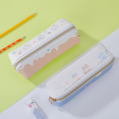 新型シンプルなレトロな男女中学校の小容量の贈り物の文房具は高校の授業の大容量の文房具の袋を包みます。