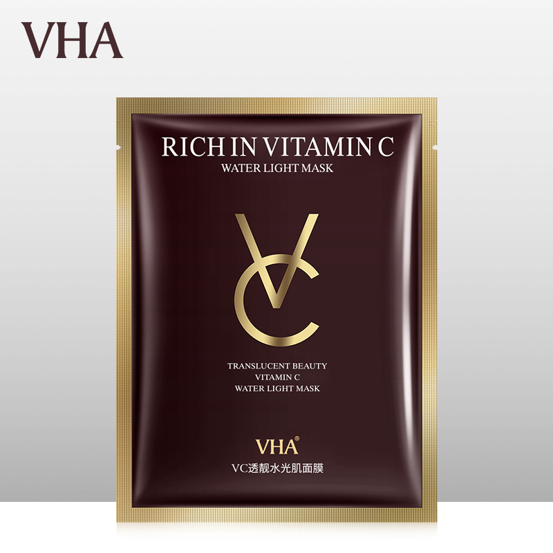 (VHA)VC清透水光肌保湿 面膜片装补水嫩肤提亮肤色面膜贴面部护理