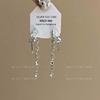 Crystal, advanced earrings, silver needle, gradient, high-quality style