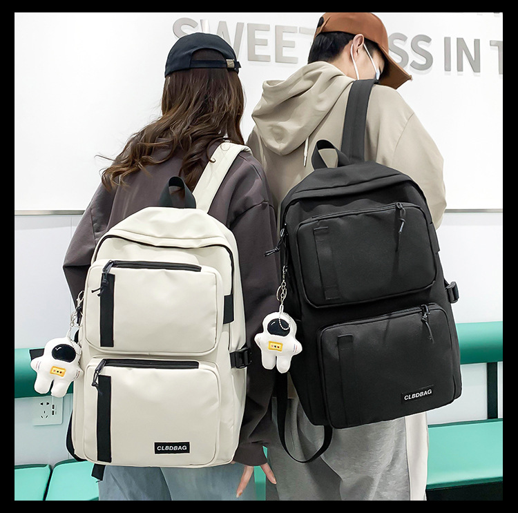 Streetwear Color Block Square Zipper Functional Backpack display picture 5