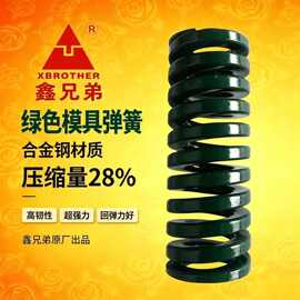 厂家直销矩形压缩弹簧扁线圆线非标出图纸重荷重绿色弹簧TH30*60