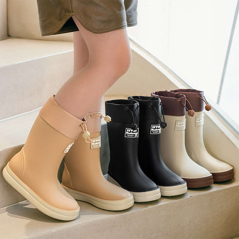 Wholesale cross-border new children's rain boots waterproof girt rain boots boys and girls non-slip lightweight water shoes round toe water shoes