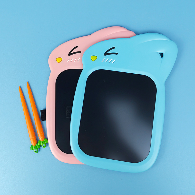 Nuevo tablero de dibujo bonito para niños, juguete educativo de dibujos animados de conejo, tablero de escritura electrónico a color, tablero de dibujo de escritura a mano LCD