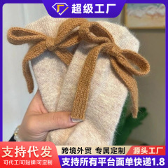 好温油!秋冬的氛围感这不就来了吗!秋冬韩国东大门蝴蝶结绒毛wa