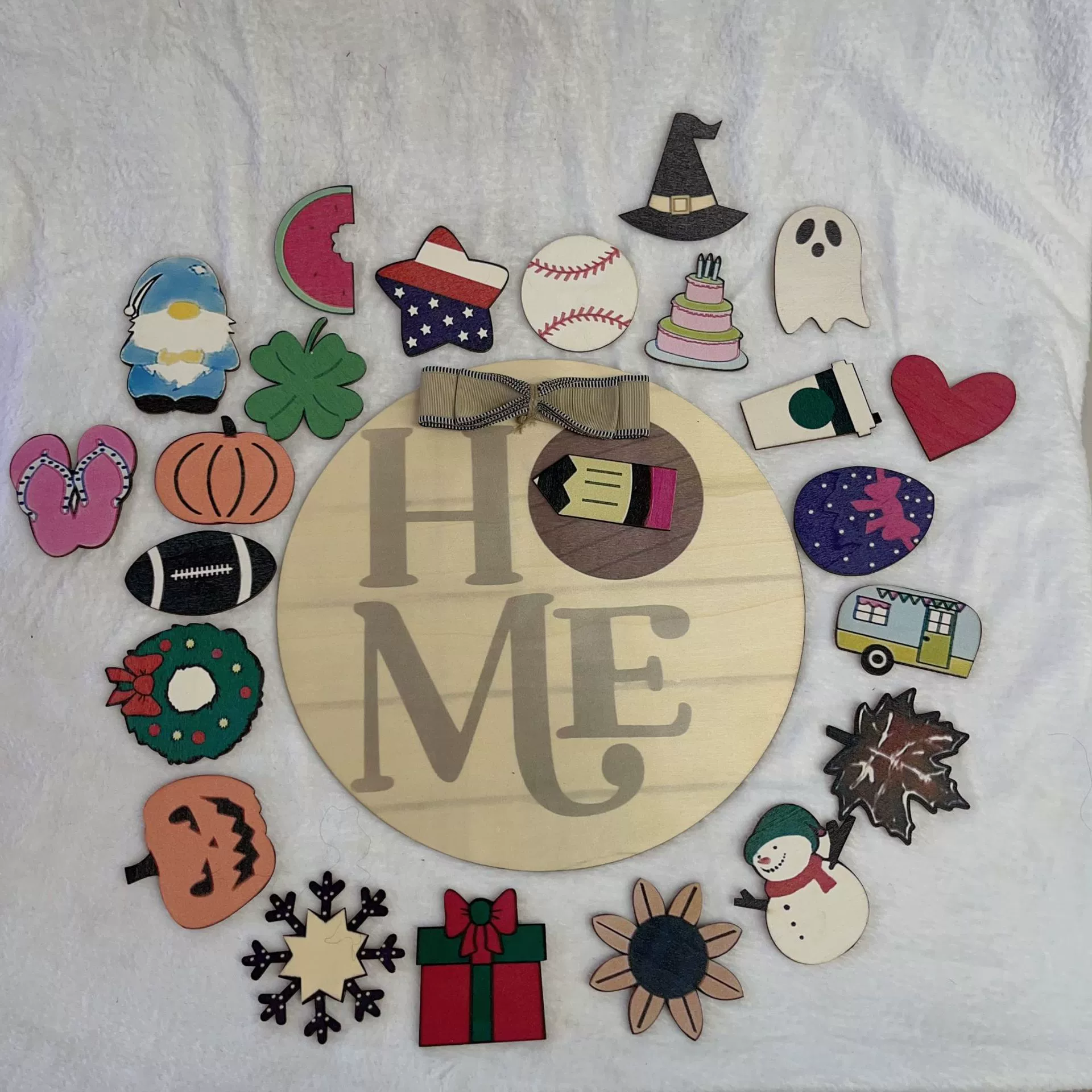 Трансграничный деревянный дом листинг липучка настенный подвеска деревянный подвеска дома дома деревянный домашний декор