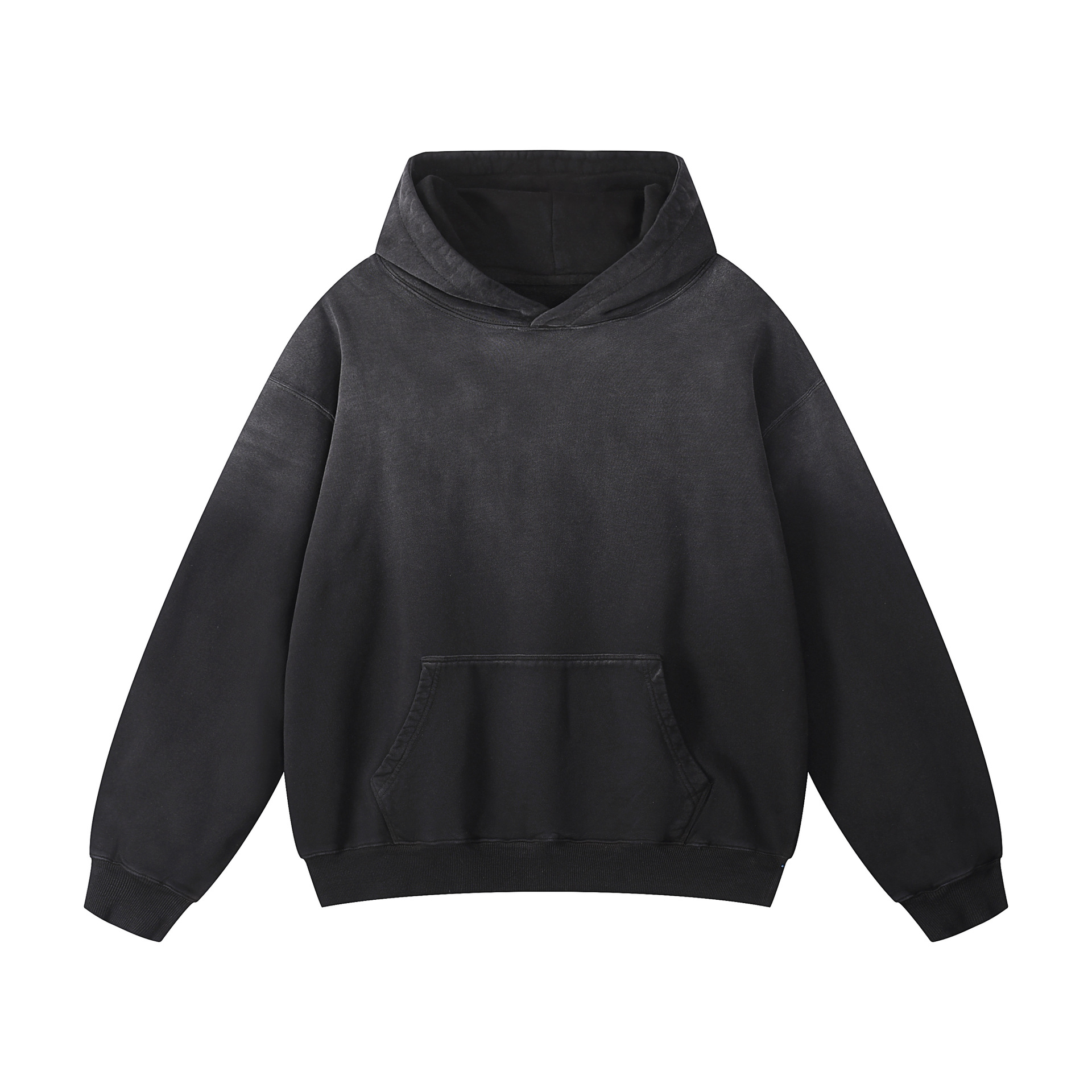 420G American Terry Hoodie with Spray Horse Wash and Gradient Dyeing