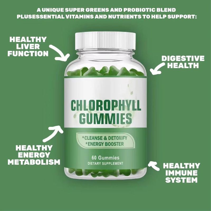 跨境专供热卖chlorophyll gummies叶绿素软糖|undefined