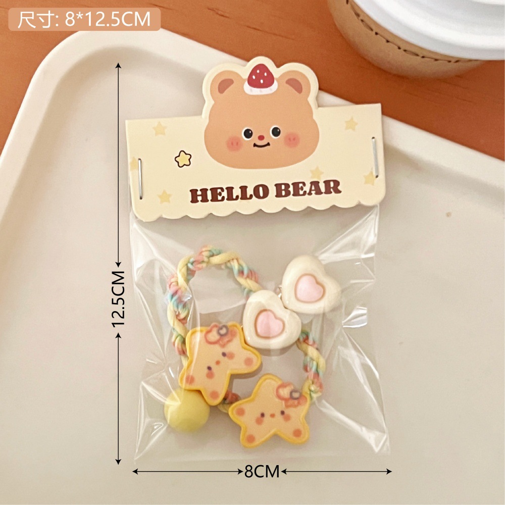 7#귀여운 별 모양 머리끈 세트 (개별 포장)