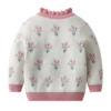 Children's demi-season sweater for new born girl's, knitted keep warm bodysuit