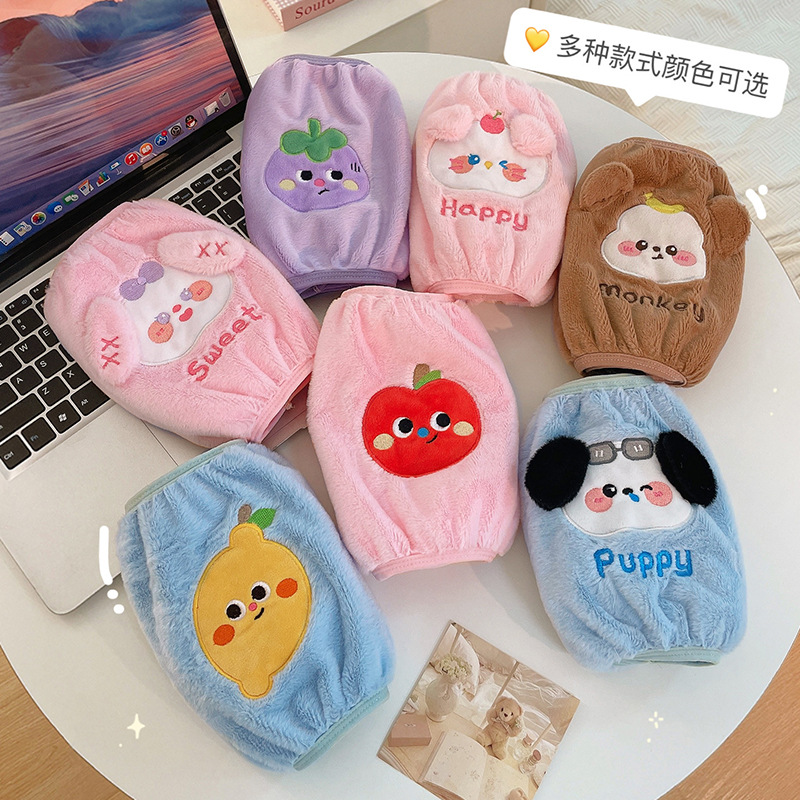 2025 nuevas mangas de relleno bonitas chaqueta de estudiante cubierta protectora mangas de limpieza cubierta protectora de puño para niñas