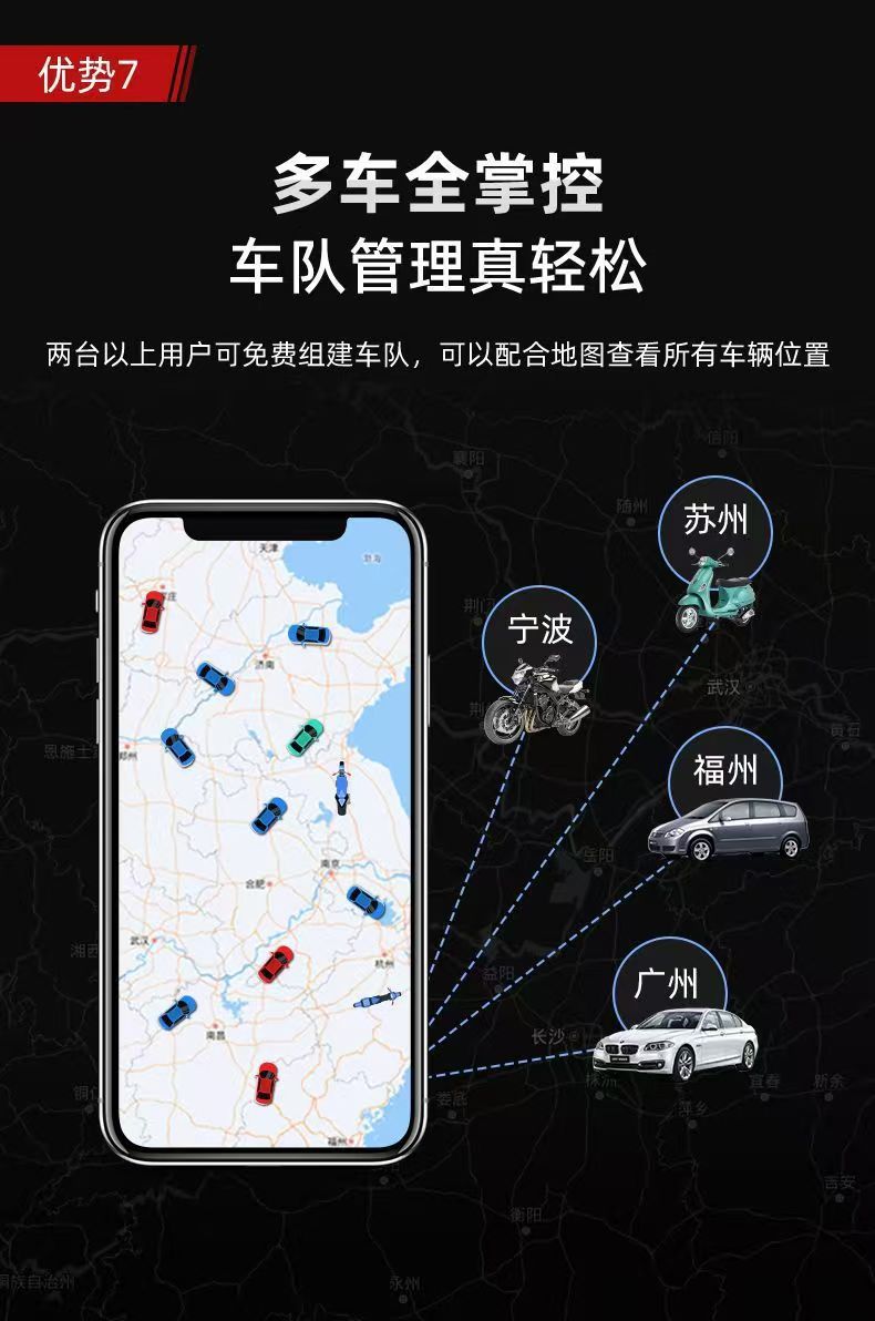 Single-Beacon Car Gps Tracker 4g All-Network Smart Vehicle Positioning Tracker Anti-Theft and Anti-Loss for Electric Vehicles