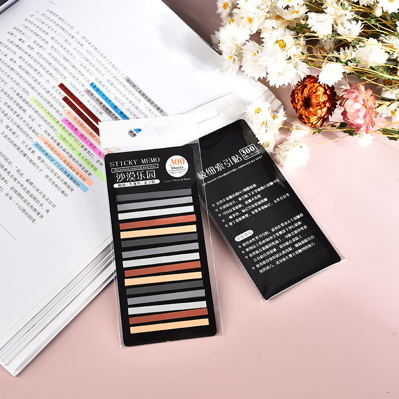 Indicador delgado transparente marca clave coreana color Post-it - post PET papel de notas impermeable N pegado