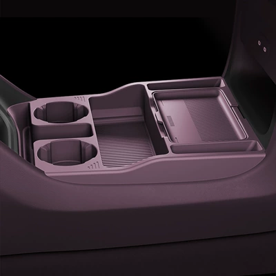 Suitable for Xiaomi central control lower storage box, special silicone pad, integrated storage mat, car interior silicone anti-slip mat (Anti-slip mat) - iris-purple