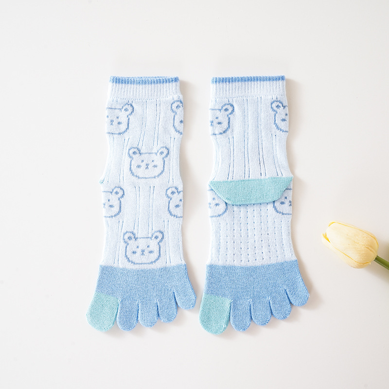 Five-finger glass fiber bear light blue