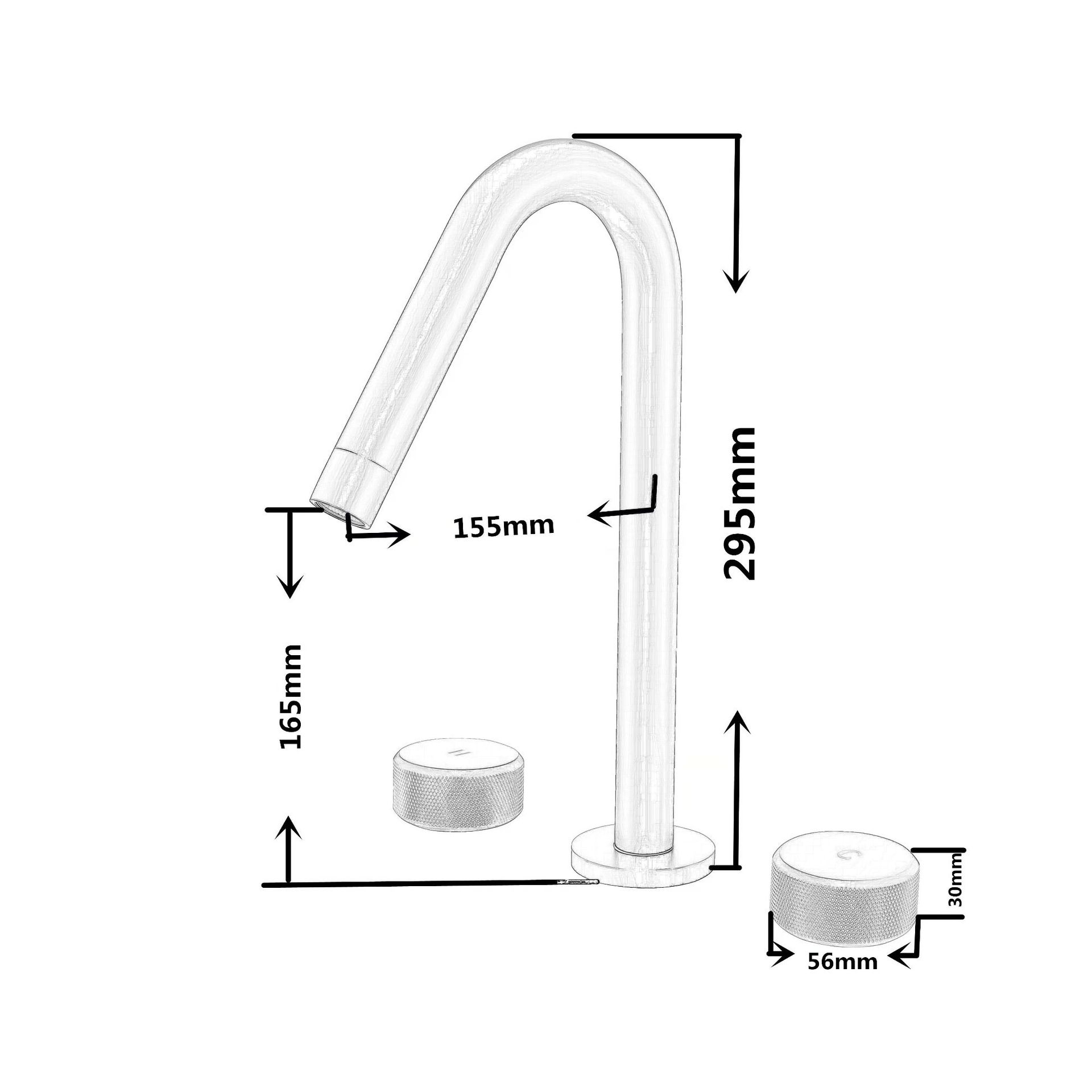 Kaiping Youjia bathroom countertop oblique tube electroplating counter basin double handle rotatable three-hole bathroom cabinet faucet 33010
