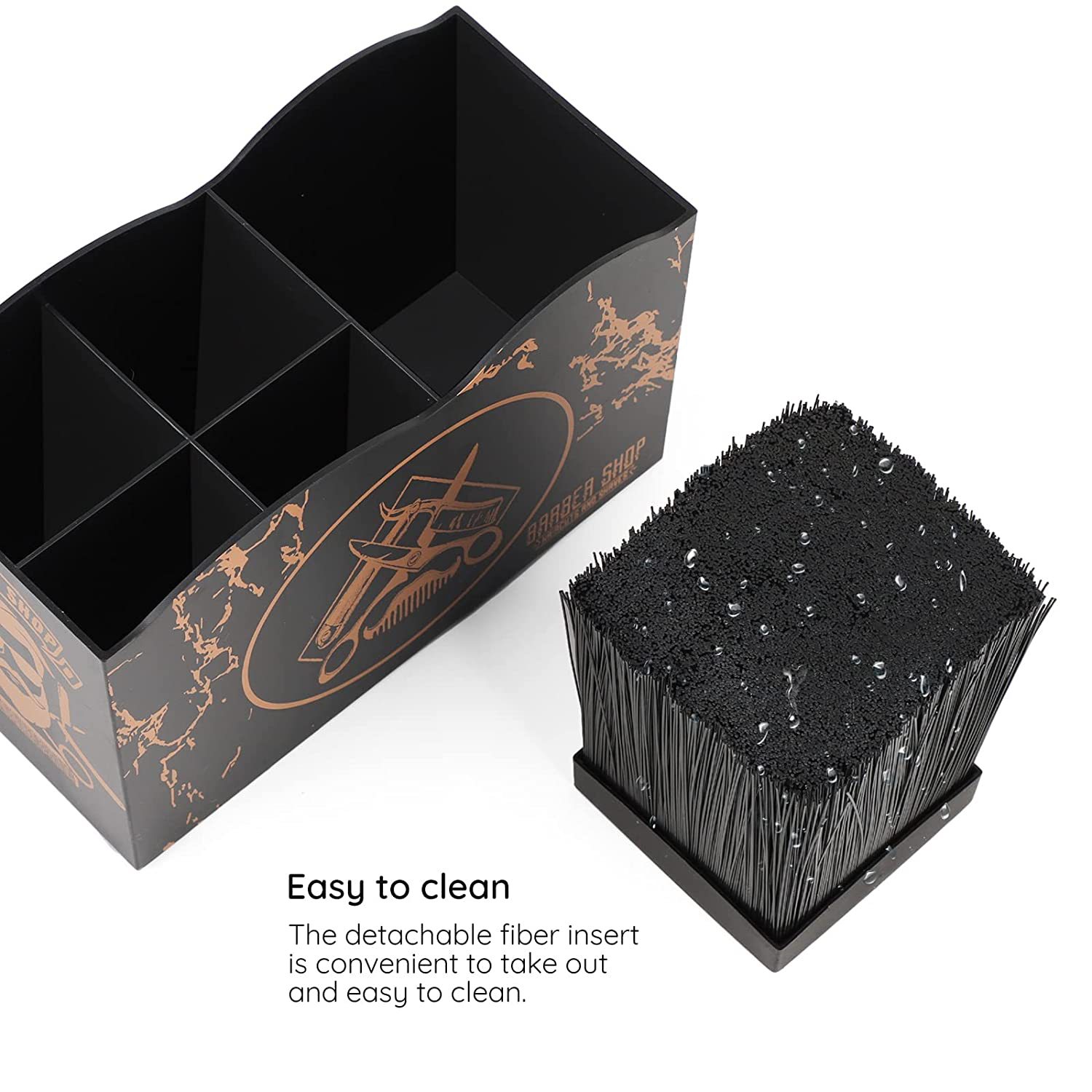 En stock caja de almacenamiento de herramientas de peluquero 5 capas tijeras de peluquero peine clip holder salon styling herramientas de almacenamiento rack