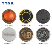 复古风新款工字扣 带圈花纹金色古银珠光牛仔扣 潮流牛仔裤子扣