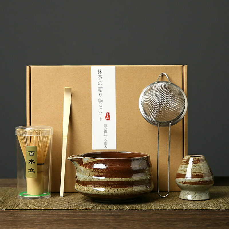 抹茶ボウル セラミック 和風抹茶セット 茶筅 竹抹茶ブラシ 百本立 宋代茶道 ギフトボックス|undefined