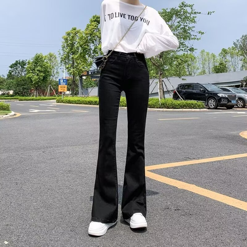 Cross-Border Micro-Flare Jeans for Women, Spring and Autumn 2026 New High-Waisted, Slimming Wide-Leg Flared Pants for Tall Individuals