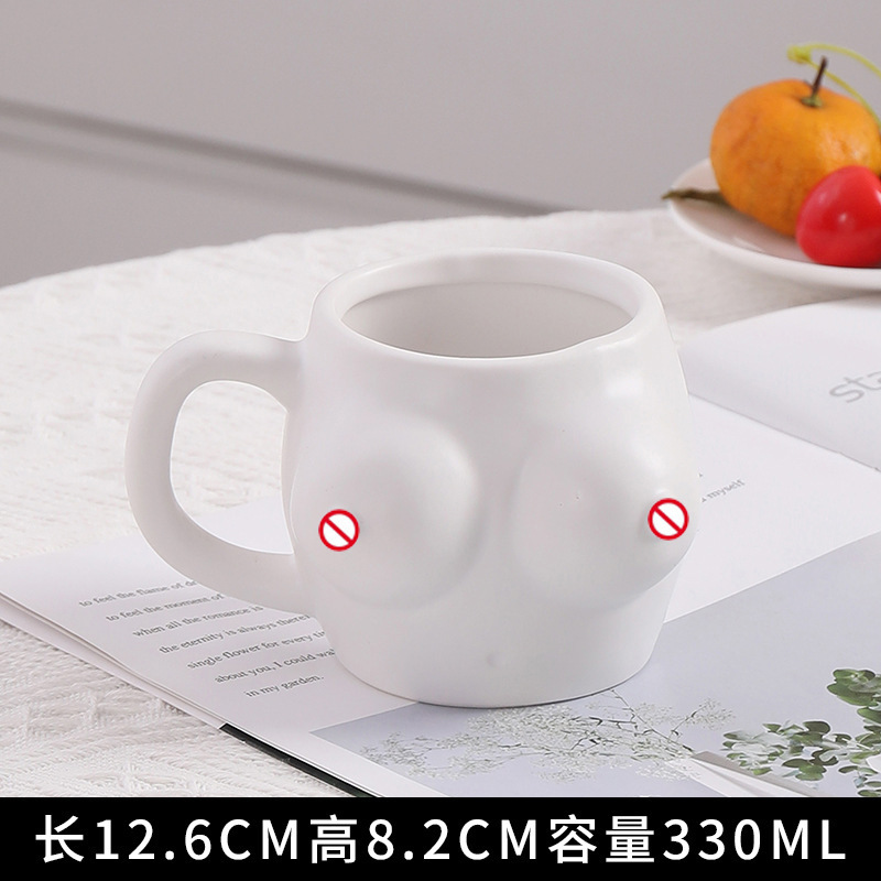 Taza de cerámica creativa de estilo INS taza de desayuno lindo pellizco diseño creativo de nicho regalo de vacaciones nuevo