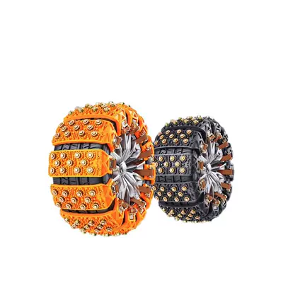 Vehicles, Durable and Won'T Damage Tires, Tire snow chain - 10-black-anti-slip-chains-11-steel-studs-iron-bowl-includes-tool-kit