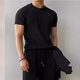 Pure Cotton Summer Solid Color Slim-fit Short-sleeved T-shirt Men's New Breathable Casual Sports Fitness Crewneck Base Shirt Trendy