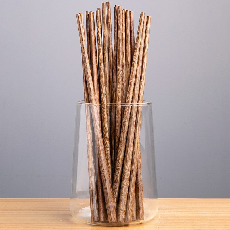 Chicken Wing Wood Chopsticks Wooden Family Set Japanese-Style Solid Wood Non-Paint Non-Wax Non-Slip Wooden Chopsticks Business Gift