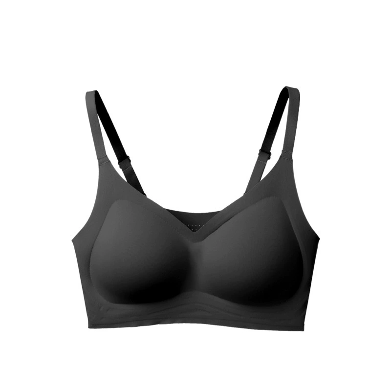 Оранжевый бюстгальтер с чашками, которые расширяются в стороны, созданный для женщин с маленьким бюстом, чтобы придать ему вид увеличенного размера, с мягким поддержанием и бесшовным дизайном, подходит для женщин с бюстом в стиле мультфильмов.