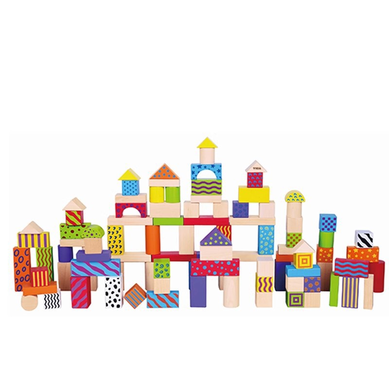 Viga Wooden Building Toys Kindergarten Kidsren Early Education Educational Puzzle Assembly Slide Marble Building Blocks Tabletop Game