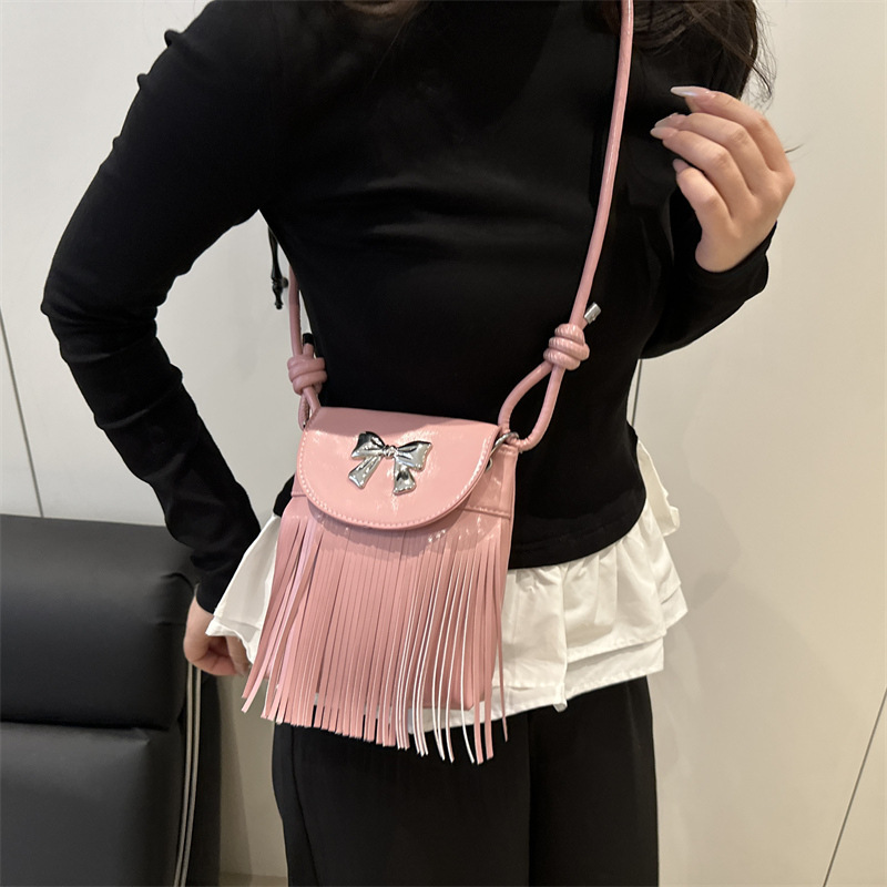 Tassel Bag Brown Retro Western Cowboy Bag Niche Ethnic Style Bohemian Crossbody Bag Women's Trendy Travel