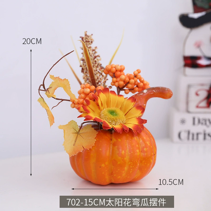 Cross-border e-commerce hot-selling Christmas pumpkin imitation white pumpkin plastic fake pumpkin Halloween mall scene decoration