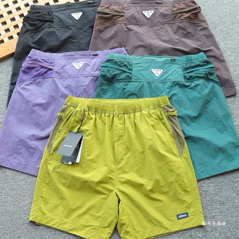 Summer Designer-Style Outdoor Lightweight Casual Shorts for Men, Functional Five-Point Shorts, Men's Shorts in Purple