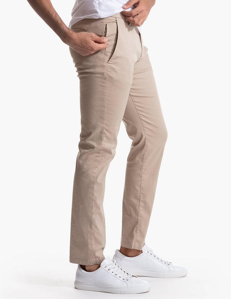 Nouveau décontracté pour hommes, pantalon d'affaires pour hommes de style automne, pantalon long en coton pur à haute élasticité en sergé tube droit_voghion.com