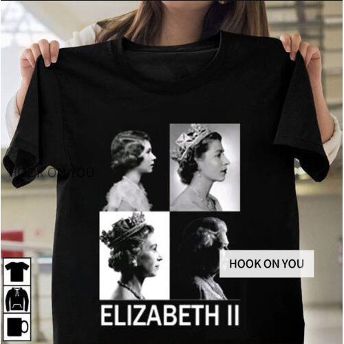 Foreign Trade New Queen Elizabeth Ii Uk 1926-2023 British Queen T-Shirt Round Neck