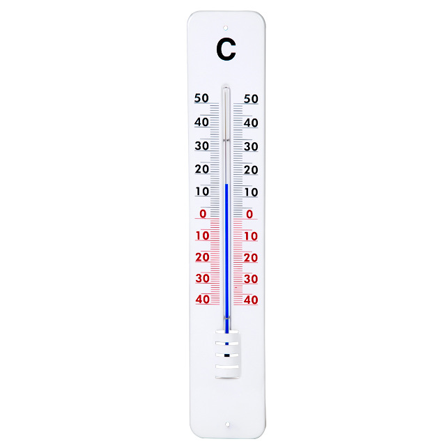高准度易读取刻度室内室外花园金属玻璃管温度计