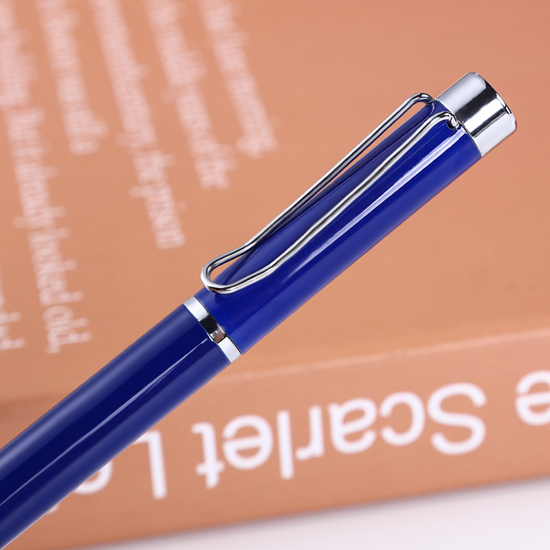 Los fabricantes suministran regalos de empresa Publicidad pluma de gama alta bolígrafo metal medio aceite pluma de impresión Conferencia firma pluma