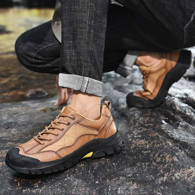 Zapatos transfronterizos de gran tamaño para hombres al aire libre 2024 otoño e invierno nuevos zapatos deportivos casuales Baotou suela gruesa zapatos de senderismo antideslizantes transpirables